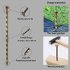 50 Pack - 8" Solid Galvanized Non-Rust Metal Garden Stakes,