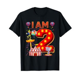 2nd Birthday Kids Circus Carnival Party Theme 2 Year Old T-Shirt