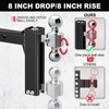 Adjustable Trailer Hitch Ball Mount 8 Inch Drop& Rise with