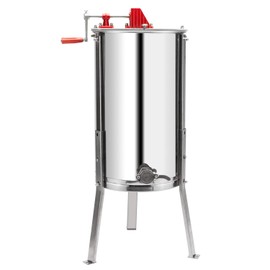 VINGLI 3 Frames Manual Honey Extractor Separator, Food Grade Stainless Steel Honeycomb Spinner Drum Crank By Hand With Adjustable Height Stands, Beekeeping Pro Extraction Apiary Centrifuge Equipment
