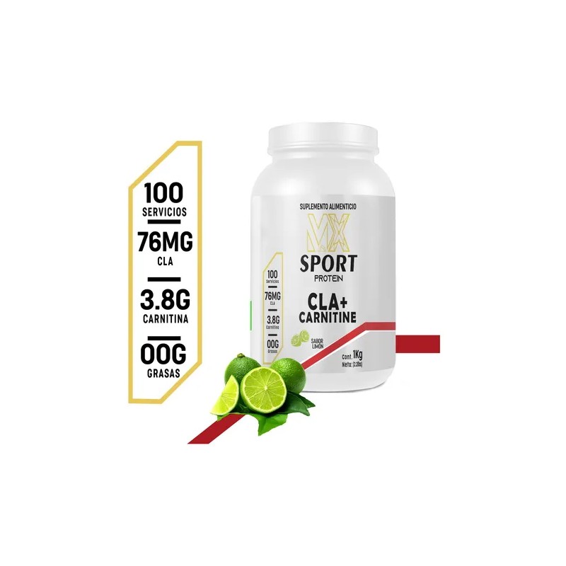 Cla + Carnitina Mx Sport 1kg Preentreno 100servicios Sabores