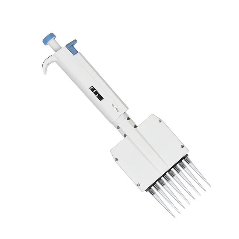 8-Channel Vraiable Volume Manual Adjustable Pipettor Pipet Laboratory Tool 0.5-10μl