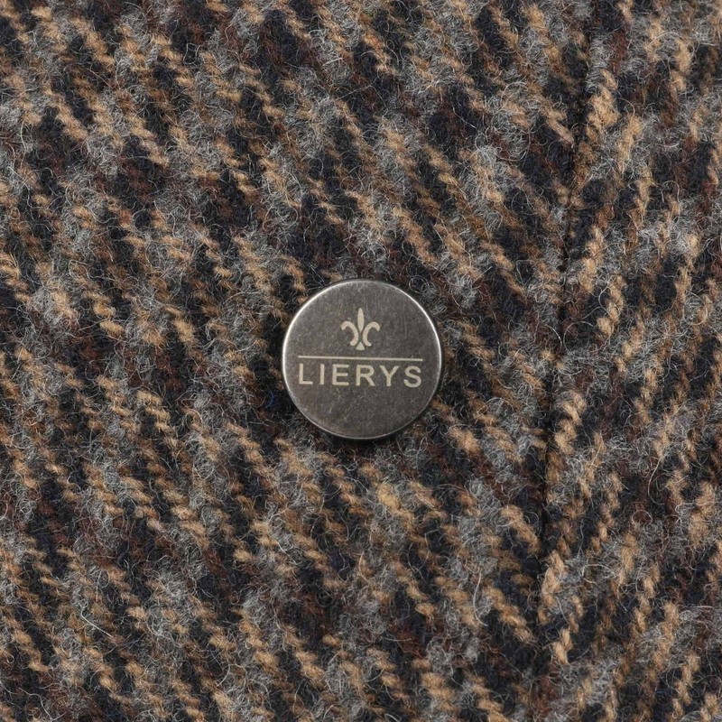 LIERYS Britain Flat Cap Houndstooth Multicoloured Made in Italy Men's