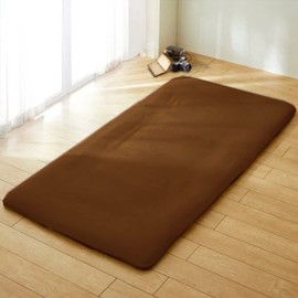 Futon Fitted Sheet, Single, Mattress Cover, Quick Detach, Bed Sheet, Bedspread, Dust Mite Resistant, Breathable, Moisture Wicking, Soft Texture, Washable, Comfortable Sleep, Brown, 41.3 x 84.6 inches (105 x 215 cm)
