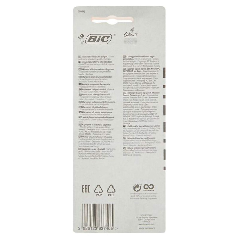 BIC B159893 – Set of 3 4 Colour Ballpoint Pens,