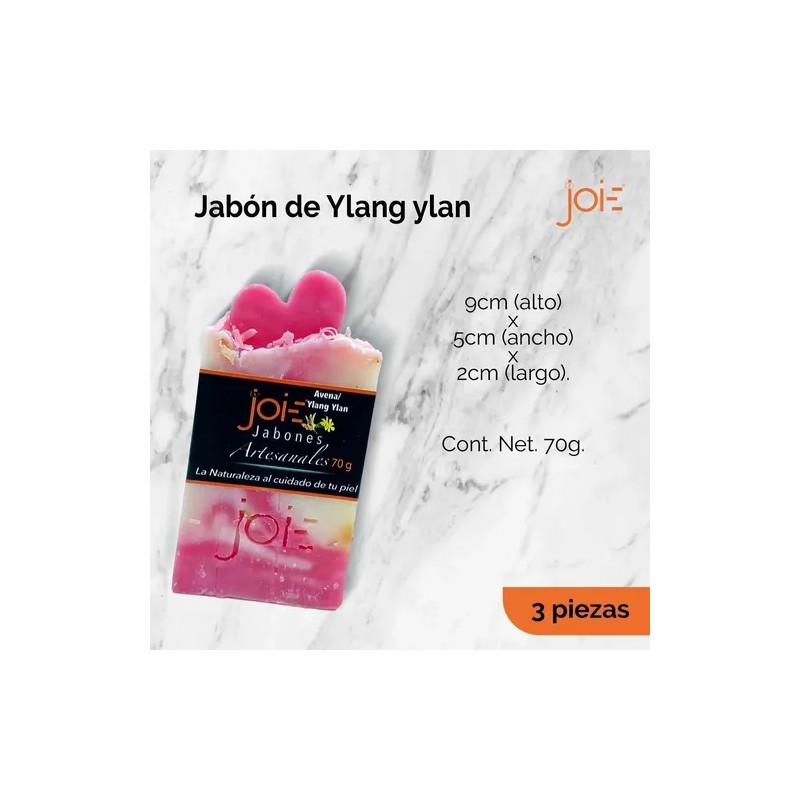 Jabón Artesanal Natural De Avena Con Ylang Ylang (pack 6)
