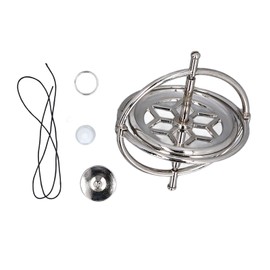 Alloy Gyroscope Toy Balance Relaxing Multi Functional Decompression Finger Gyroscope Toy Silver