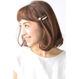 [ヴxante-nu] vingtaine Feminine Pearl Hair Pins Set of 2 Hair Accessories Simple Office H – 648 