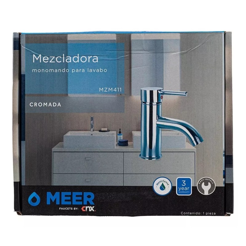 CNX Llave Mezcladora Monomando Para Lavabo (cromada)