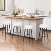 Deisy Dee 4PCS Round Bar Stool Seat Covers Stretch Round