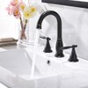 2 Handle 3 Hole 8 Inch Widespread Bathroom Faucet with