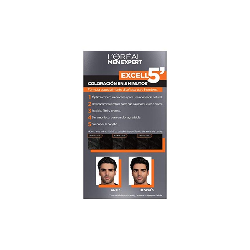 L'Oréal Paris Men Expert, Excell 5 Tinte Capilar Permanente Sin