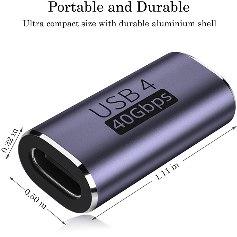AuviPal USB C Coupler (2 Pack), USB Type C Female