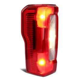 Gefitway Halogen Type Tail Light Compatible with 2023 2024 2025 Ford F250 F350 Super Duty w/o Blind Spot Rear Lamp Taillight Assembly Replace PC3Z13405D FO2800296(w/o Blind Spot, Left Driver Side)