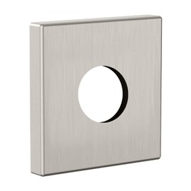 Heyalan Shower Arm Flange Plate,1pc Modern Shower Escutcheon Cover Plate 1.95'' Universal Shower Head Arm Replacement Cover Plate Brushed Nickel Square Escutcheon Wall Cover