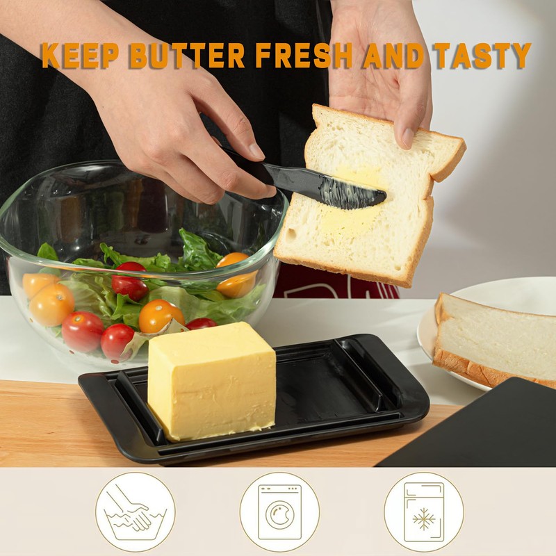 Butter Dish with Lid, Large Butter Dish with Lid for