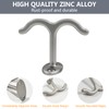 RFORPLY Zinc Alloy Double Prong Ceiling Hook Towel/Robe Clothes Hook