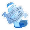 It Ain't Easy Being Wheezy- Blue Decal Sticker - Peel N Stick Sticker Graphic Decal