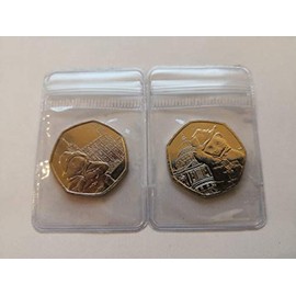 50p 2019 UNC Paddington Bear Coins,Set of 2 - at St Paul's Cathedral & at The Tower of London