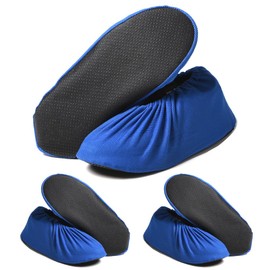 3 Pairs of Shoe Covers, Non-Slip, Washable, Reusable Shoe Covers, Breathable Dust Protection Shoe Covers (Blue, EU 36-42)