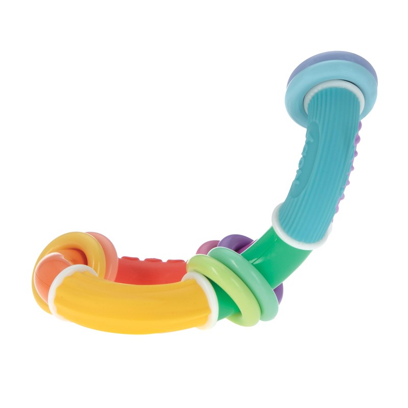 Nuby Twist-a-Ring Rattle Teether Toy for Babies - Toy for