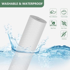 Origuuds Shelf Liners, Non-Adhesive Drawer Liner, Waterproof & Oil-Proof Kitchen Cabinet Cupboard Liner Plastic EVA Material BPA Free Fridge Liner Mats Paper Protector for Shelves (White/12in x 120in)