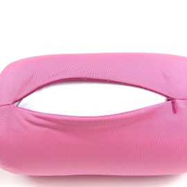 Bookishbunny Microbead Cylinder Bolster Roll Pillow with Removable Zipper Cover (Pink)