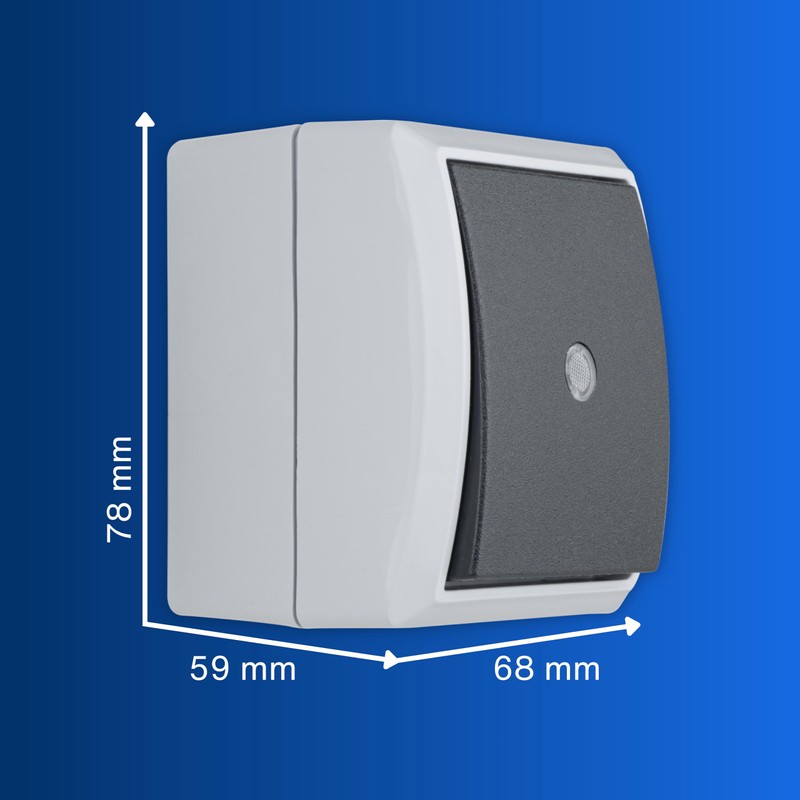 REV 0511641777 AquaForm Control Switch for Wet Rooms, IP44, 1-Pole,