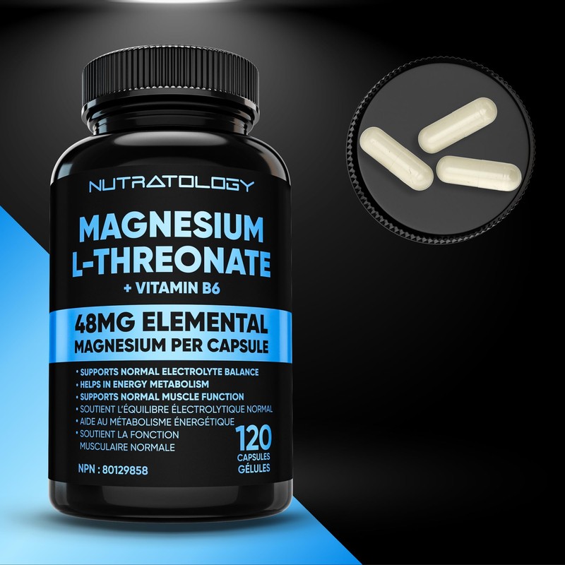 Magnesium L-Threonate + Vitamin B6 - Formulated To Help Support