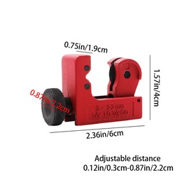 Pipe Cutter 3-22mm (1/8inch-7/8inch) Mini Tube Cutter Heavy Duty Rigid Tubing Cutter for Stainless Steal Tubing, Metal, Plastic, Brass