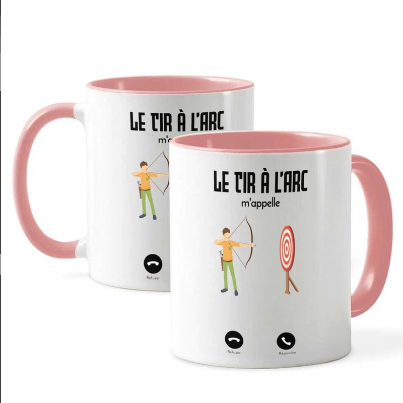 Tasse Farbe Premium Qualität Rosa – Le Shooter à l'Arc