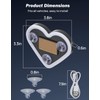 JOYTUTUS Car LED Ambient Light Solar Powered Heart Neon Light
