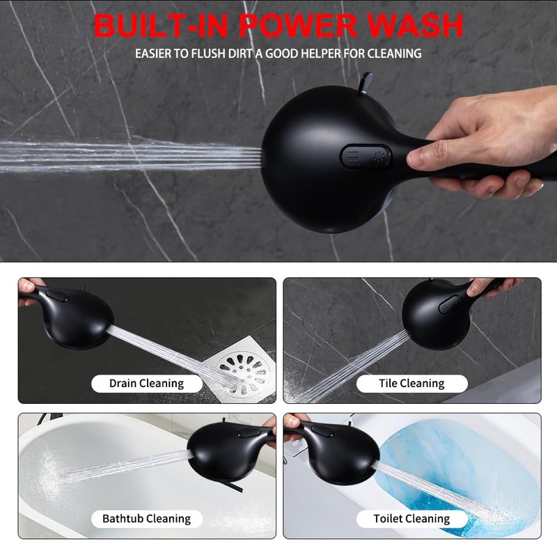 BSTKEECL Rain Shower Head with Handheld-12" High Pressure Square Rainfall
