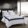 OSVINO 3 Pieces Microfiber Simple Line Style Duvet Cover and