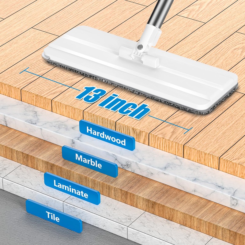 2pcs Microfiber Mop Pads, Mop Head Replacement for Joymop, Mop