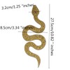 Snake-Shaped Rhinestones Trim Beaded Applique Iron on Patches Hot Fix
