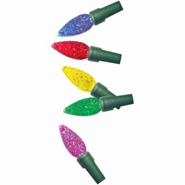 Holiday Wonderland PS100C6MU Christmas Pro-Series C6 Faceted String Lights, Multi Color, 100 Lights - Quantity 1