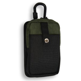 Kawasumi Seisakusho WK-03KH Multifunctional Work Pouch, 2-Way Attachment, Belt Loop, Carabiner Included, Khaki