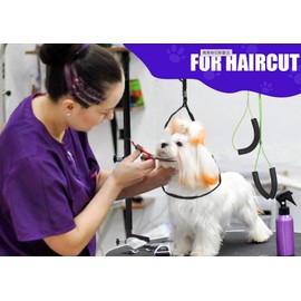 FANXSVL Dog Grooming Sling Tools Foldable,Pet Grooming Table arm with clamp for Large or Small Dogs,Pet Harness Holder for Nail Trimming and Hanging Harness,Pet Supplies Grooming Hammock Table kit