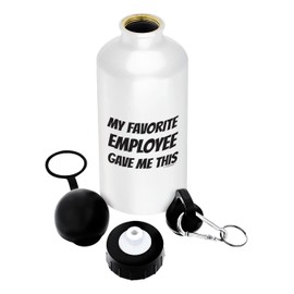 Gifts for Boss My Favorite Employee Gave Me This 20oz Aluminum Water Bottle with Carabiner Clip & Sport Top