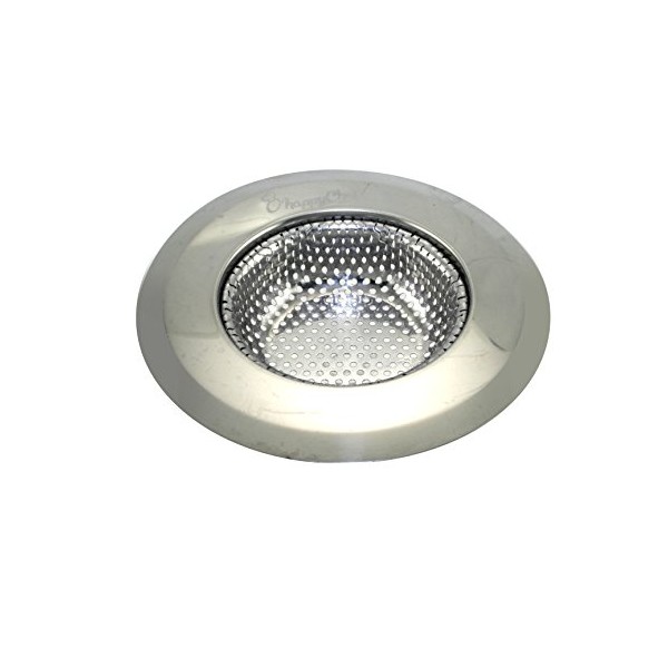 Heavy Duty Polished Stainless Steel 2 3/4" Strainer with Beveled