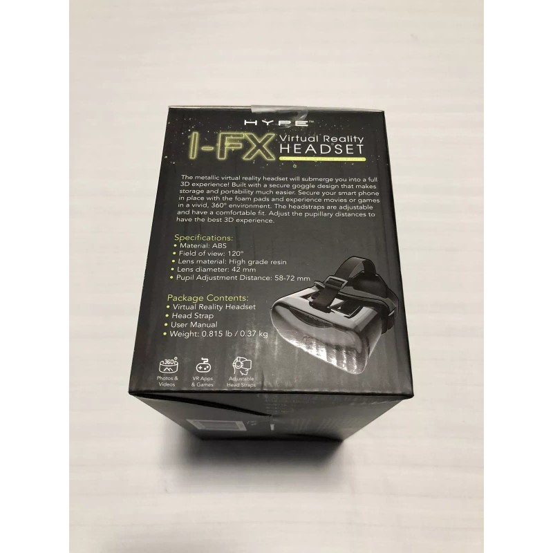 Hype I-FX Metallic Virtual Reality Headset Black Brand New Sealed