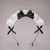 Zenarao Maid Hat, Black Women Girls Lolita Headband Lace Bow
