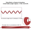 Coiled Headphone Cable Gold Plated Connector Replacement Headset Sound Cord