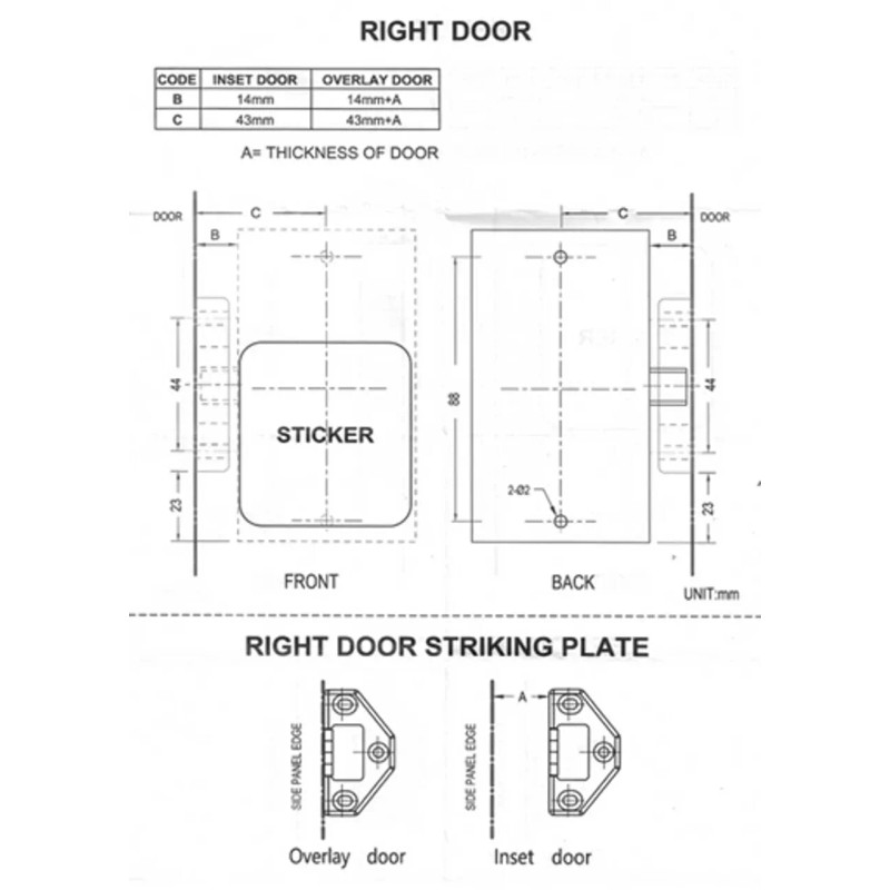 Armstrong Lock RFID Invisible/ Hidden RFID cabinet lock, Gen 3,