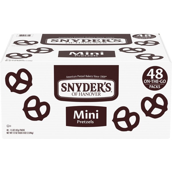 Snyder's of Hanover, Mini Pretzels, Individual Packs, 48 Ct