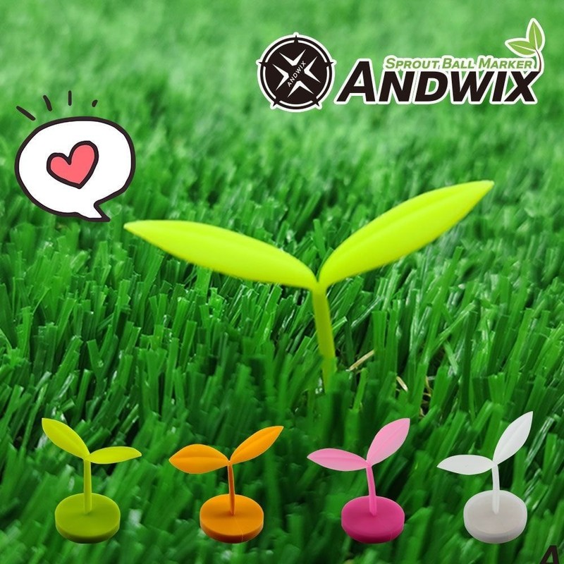 ANDWICKS 볼마커 앤드윅스 골프볼마커 자석 클립세트 마크 새싹 공마커 Ball