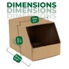 On1shelf® 10pcs Stackable Cardboard Boxes, Corrugated Storage Bins, Pantry Organiser