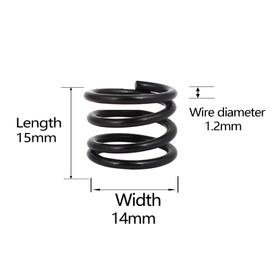 MACHSWON Compression Spring for Home, Machinery, Industrial, Screen Doors, Lawn Mowers, Spring Steel Compressed Spring 14mm OD 1.2mm Wire Size 15mm Free Length, 20pcs
