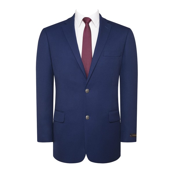 Chaqueta deportiva para hombre, ajuste clásico, chaqueta elástica de 2 botones, Nuevo azul cobalto, 44 Tall